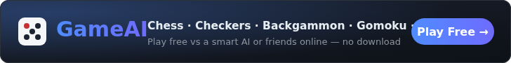 GameAI — play 10 classic board games free vs AI or friends